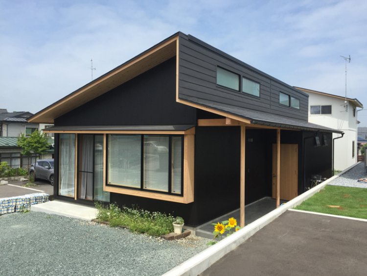 木と珪藻土に包まれる家